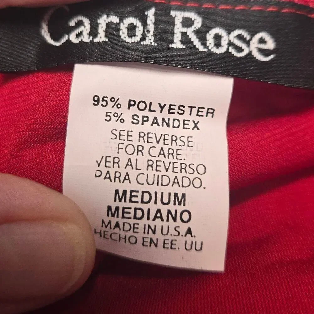 Carol Rose Deep red top M - Picture 3 of 3